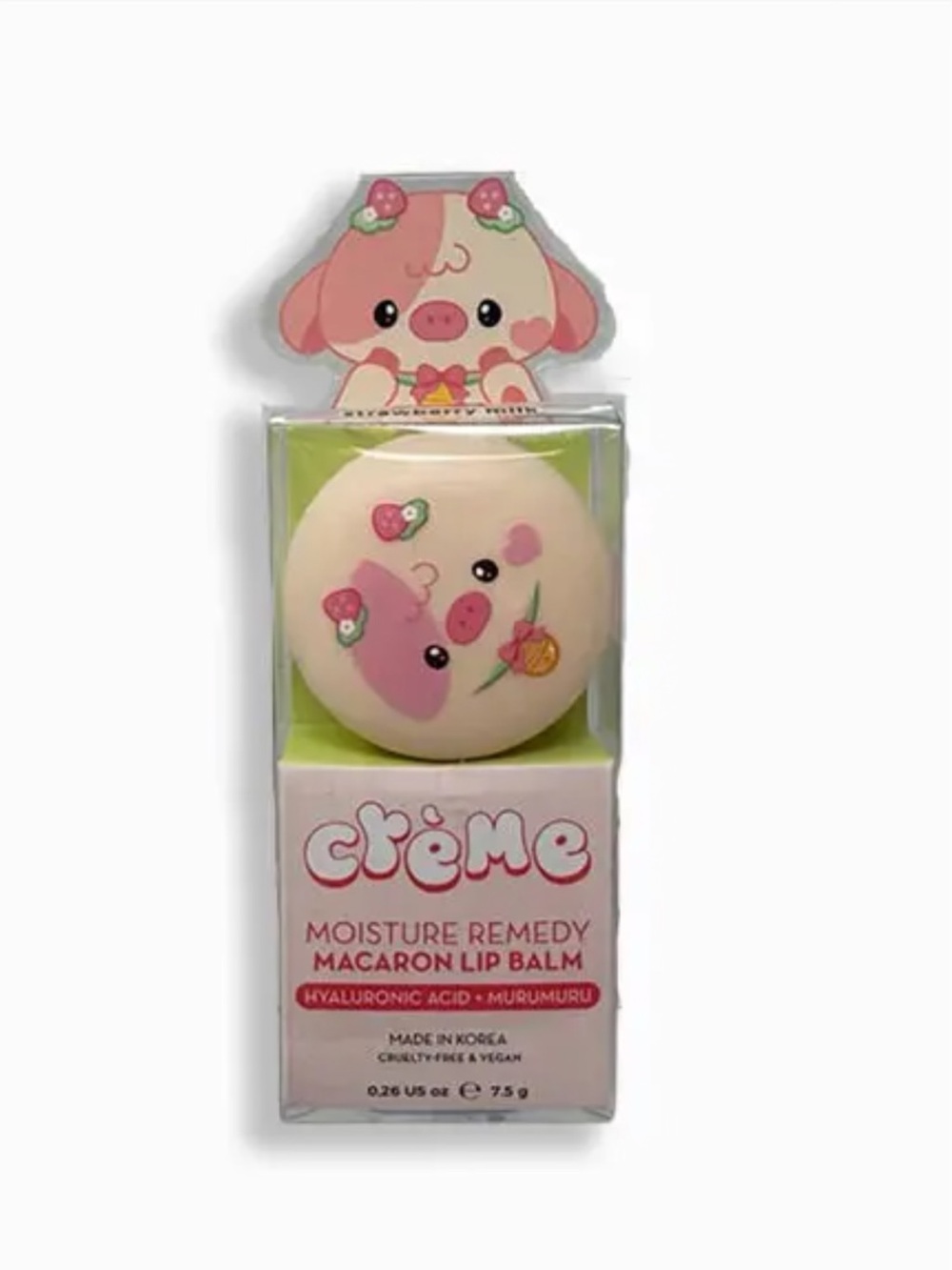 THE CRÈME SHOP Strawberry Cow Macaron Lip Balm